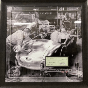 Carroll Shelby Rare Signed Cobra Check Deluxe Photograph