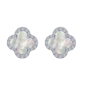 0.4 CTW Halo Stud Earrings