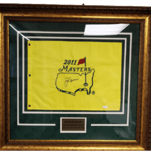 Jack Nicklaus Hand Signed Authentic Masters Pin Flag