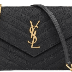 YSL Grey Envelope Medium Chain Bag