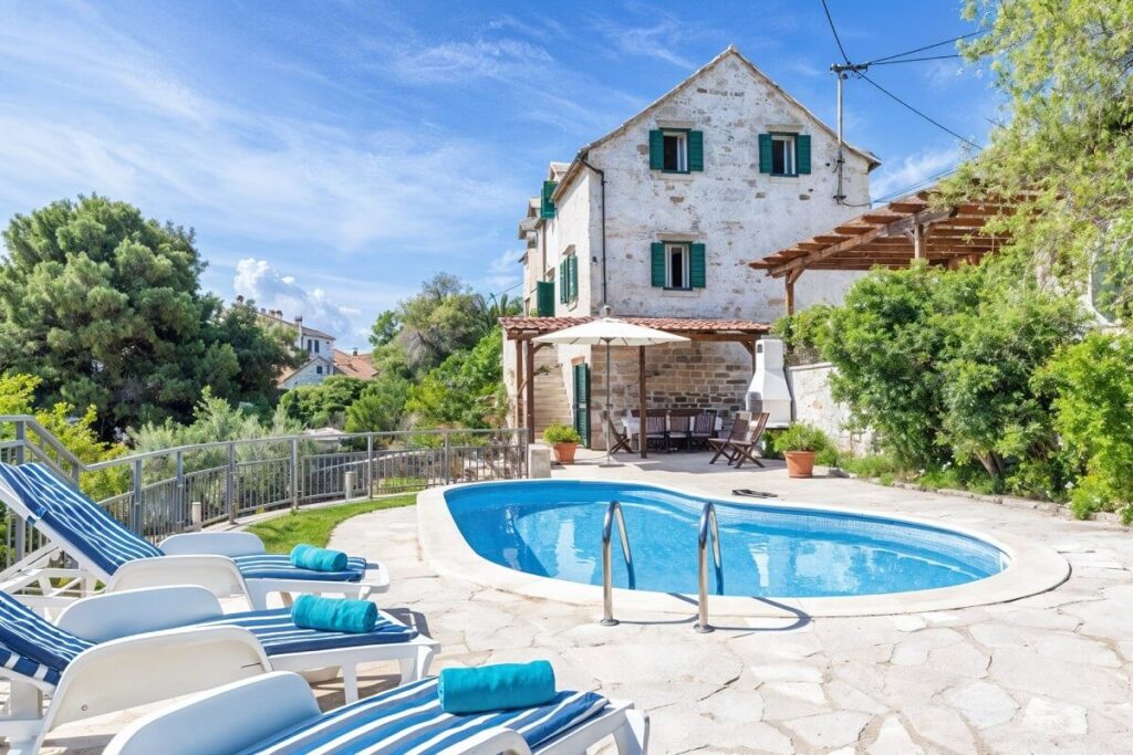 Croatia Villa Swimming pool view