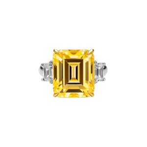 Simulated Canary Diamond Ring