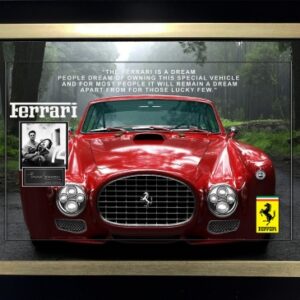 Ferrari 18x24 Fuji Photography on Medal Shadowbox