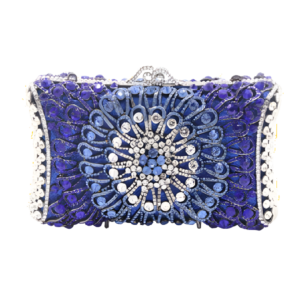 Blue Swarovski Crystal Evening Bag