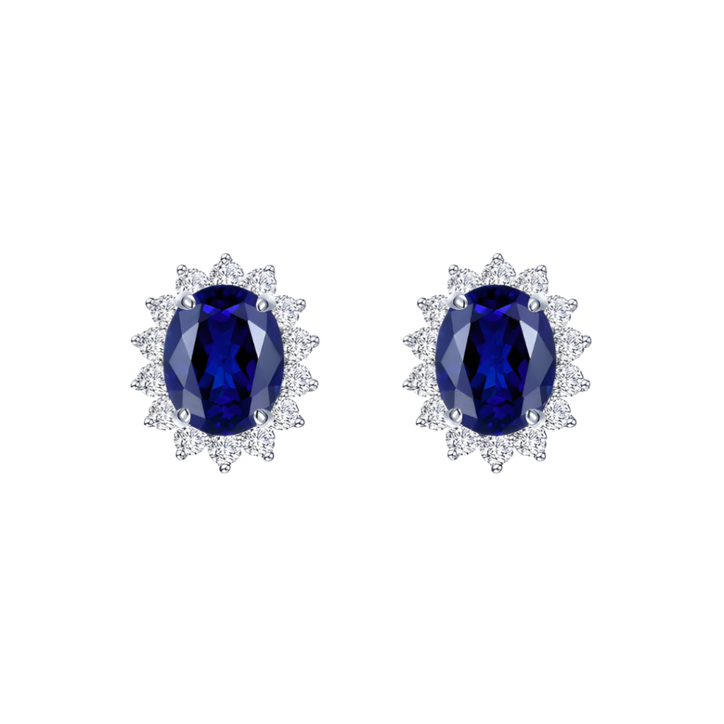 Sapphire Burst Earrings