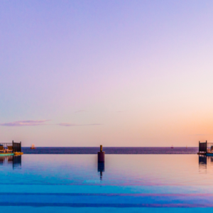 sunset pool ocean