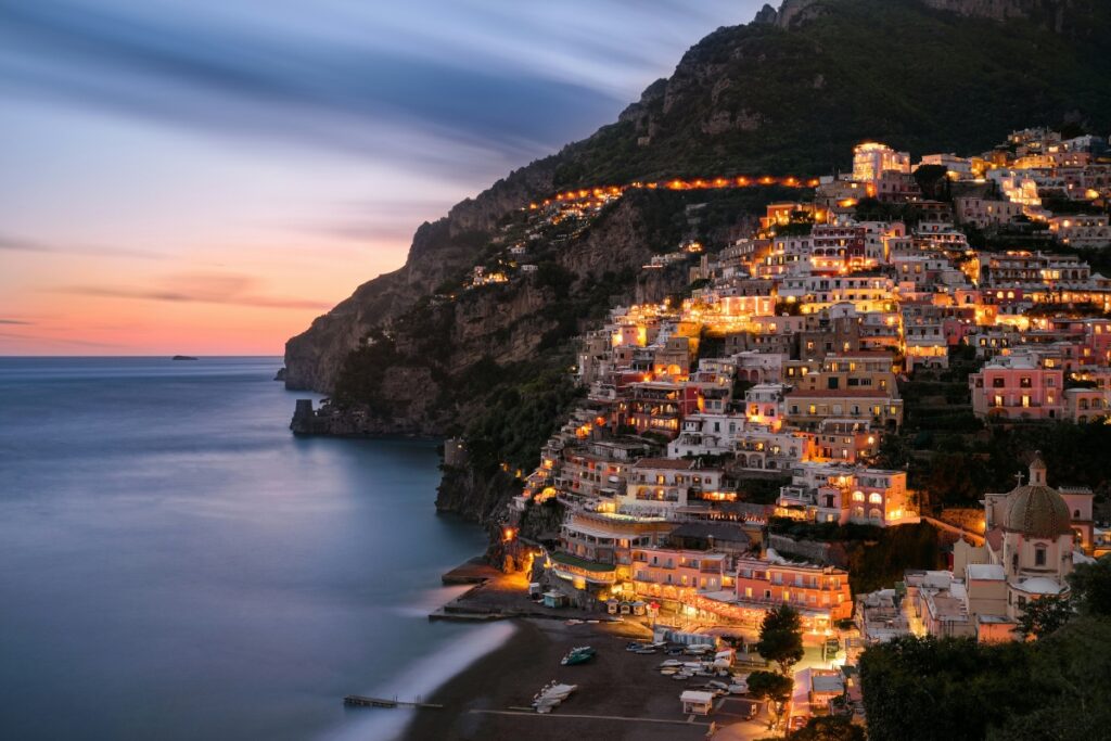 Amalfi coast sunset