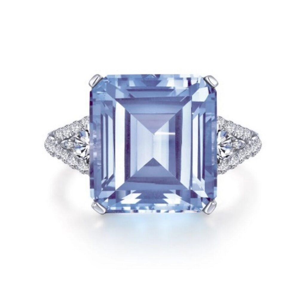 blue emerald topaz ring