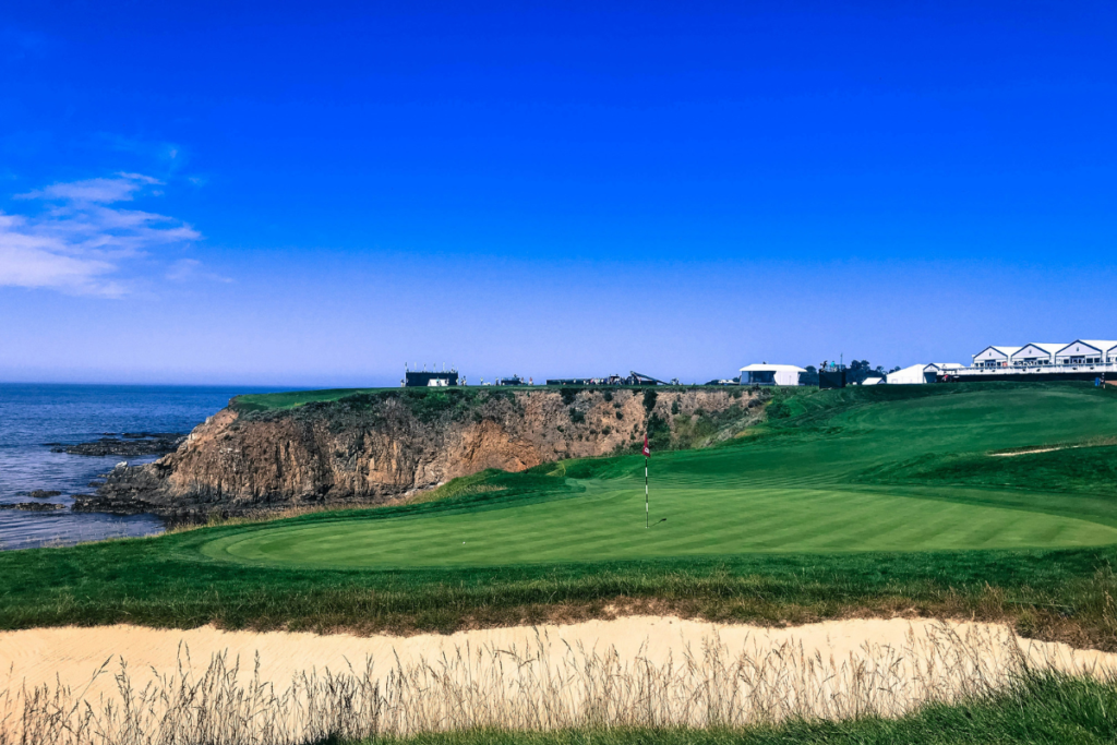 golf course by water